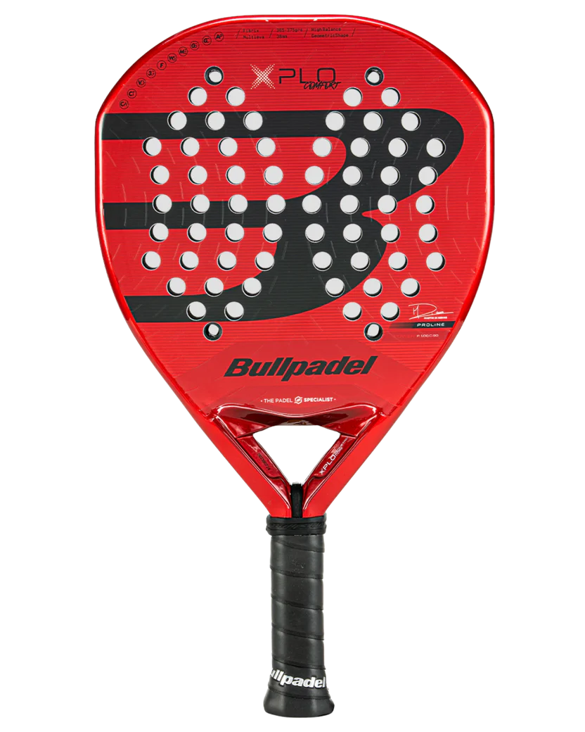 Bullpadel XPLO comfort パデルラケット Bullpadel XPLO Comfort Padel Racket - Red/Black